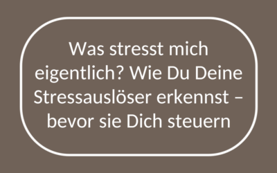 Was stresst mich eigentlich? Wie Du Deine Stressauslöser erkennst – bevor sie Dich steuern