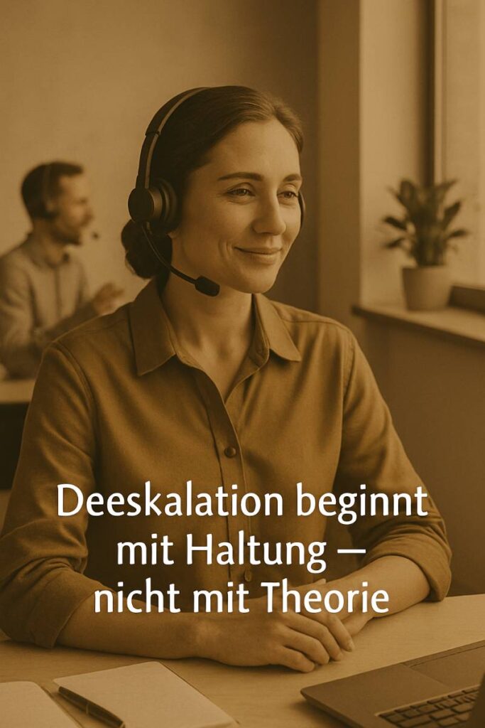 Lächelnde Service-Center-Mitarbeiterin am Laptop im Kundengespräch