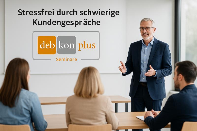 Vier Personen in einem Seminar